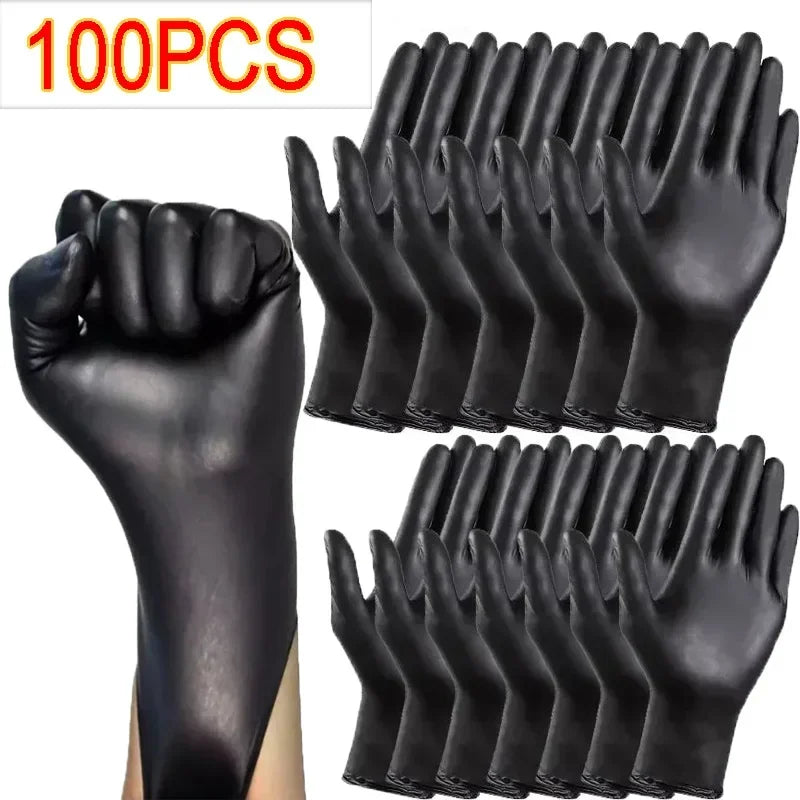 Black Xl Latex Gloves Pvc Gloves Disposable Nitrile Gloves Housework Cleaning Car Industry Gardening Cooking Tools