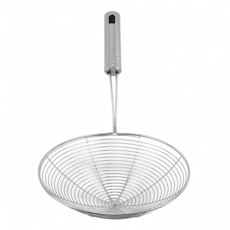 Oval Skimmer Stainless Steel Filter Mesh Oil Pot Food Filter Cookware Colander Fried Filter Kitchen Strainer Baking Cooking Tool