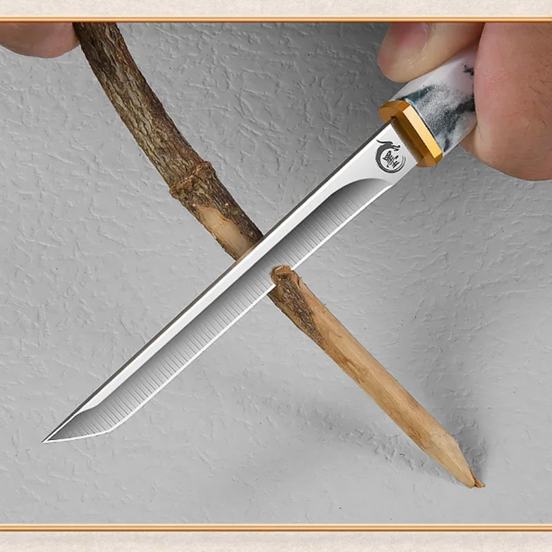 High Hardness Kitchen Knife Sharp Portable Pocket Fruit Knife BoningKnife with Scabbard For Cooking