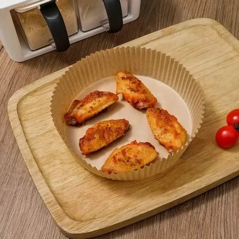 50/30 Pieces Kitchens Accessories Air Fryer Paper Kitchen Utensils Disposable Square Round Pastry Molds BBQ Plate Non-stick Pad