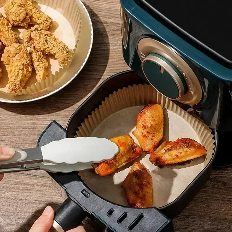 50/30 Pieces Kitchens Accessories Air Fryer Paper Kitchen Utensils Disposable Square Round Pastry Molds BBQ Plate Non-stick Pad