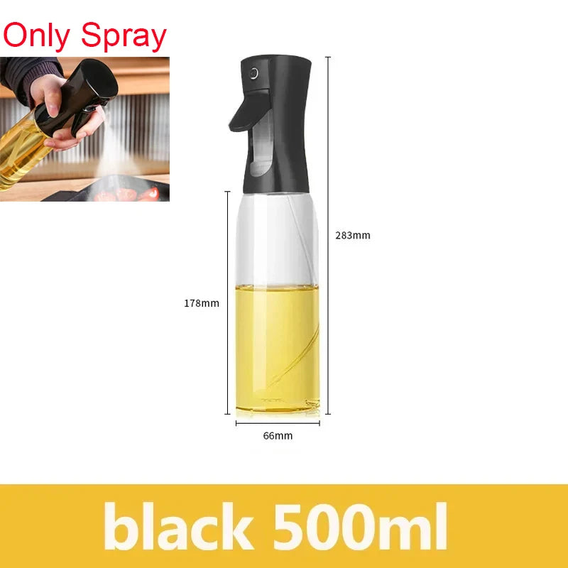 2in1 500ml Plastic Spray Oil Sprayer Bottle Spray Oil Dispenser Oil Jar Cruet BBQ Kitchen Baking Roasting Picnic Kitchen Tool